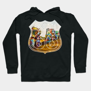 Old cars buried in the dirt at Cadillac Ranch along old U.S. Route 66 - WelshDesigns Hoodie